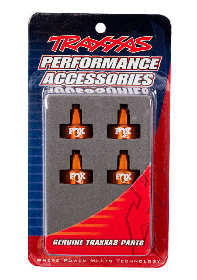 Traxxas 8465 Stötdämpartopp Alu Orange Fox GTR (4) - 2