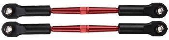 Traxxas 2336X Turnbuckles Styrstag Komplett 96mm Aluminium Röd (2)