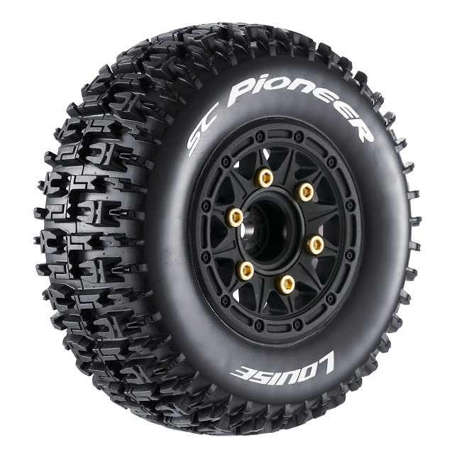 Louise RC World Däck & Fälg SC-PIONEER 4WD/2WD Bak (2)
