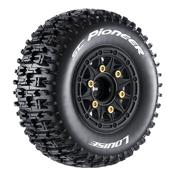 Louise RC World Däck & Fälg SC-PIONEER 4WD/2WD Bak (2)
