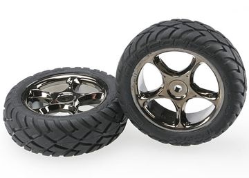 Traxxas 2479A Däck & Fälg Anaconda/Tracer Svartkrom 2.2" 2WD Fram (2)