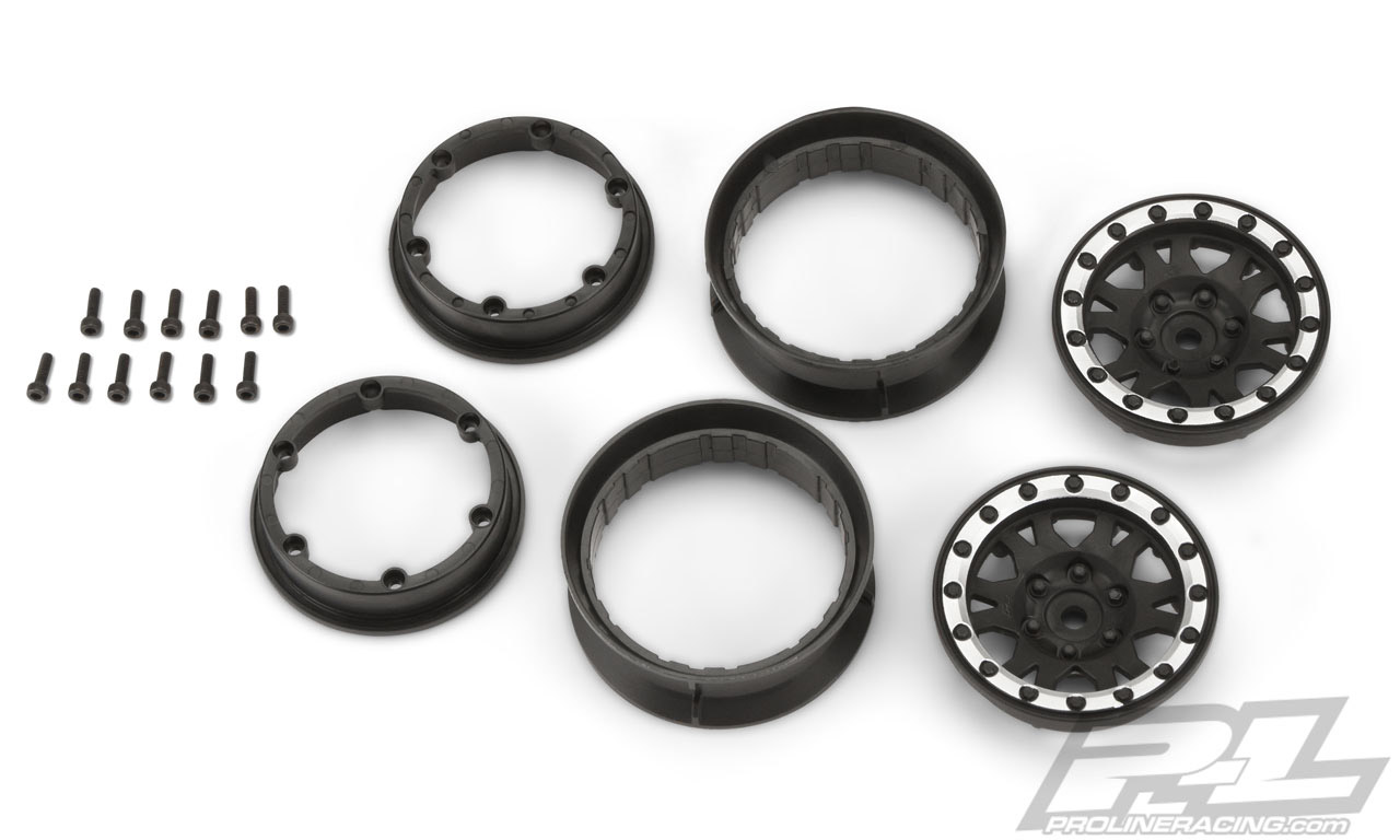 Pro-Line Impulse 1.9 Black/Silver Beadlock Plast 1par