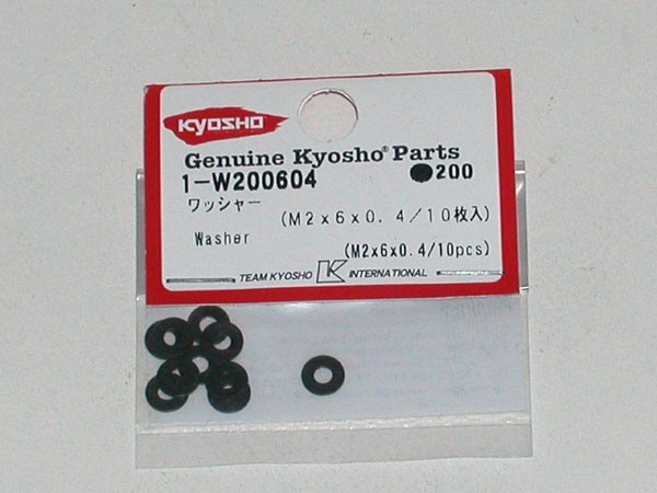 Kyosho 1-W200604 Washers M2x6x0.4mm (10) Kyosho