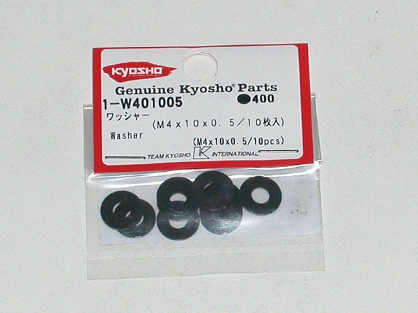 Kyosho 1-W401005 Washers M4x10x0.5mm (10) Kyosho