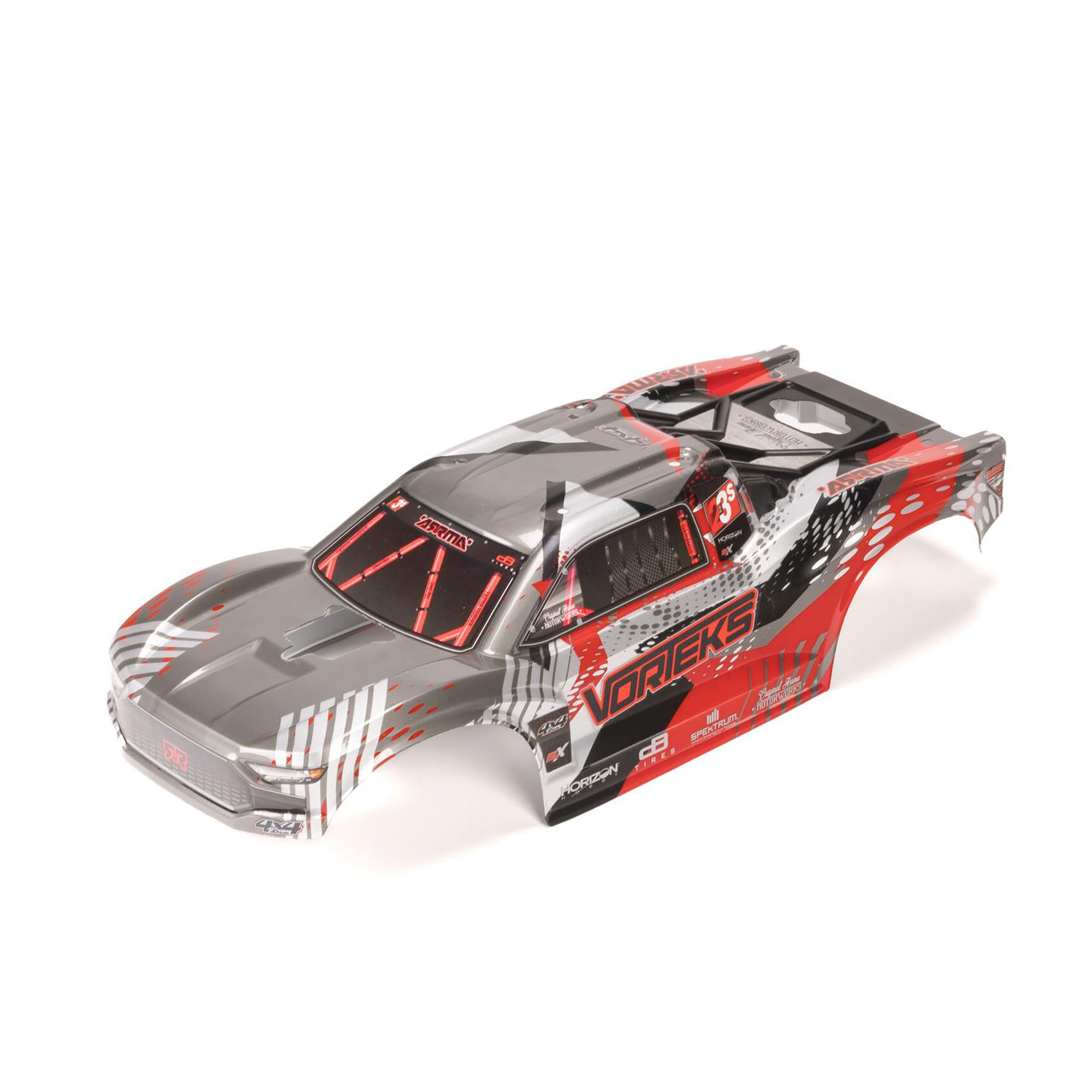 Arrma ARA-2143 VORTEKS Clipless Painted Decaled Body Red