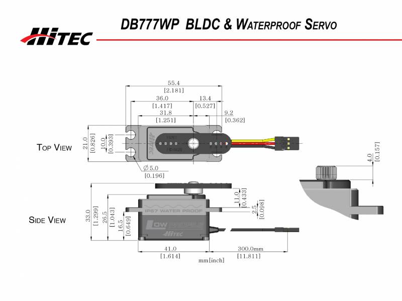 Hitec DB777WP Lågprofil Vattentätt 11kg 0.06s - 3