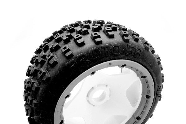 HPI HP67969 Proto Tire (White/Baja 5B/Rear/2Pcs)
