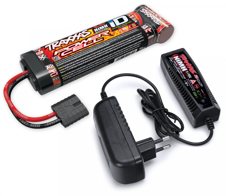 Traxxas 2983G Laddare 2969G och 8,4v NiMH 3000mAh iD Combo