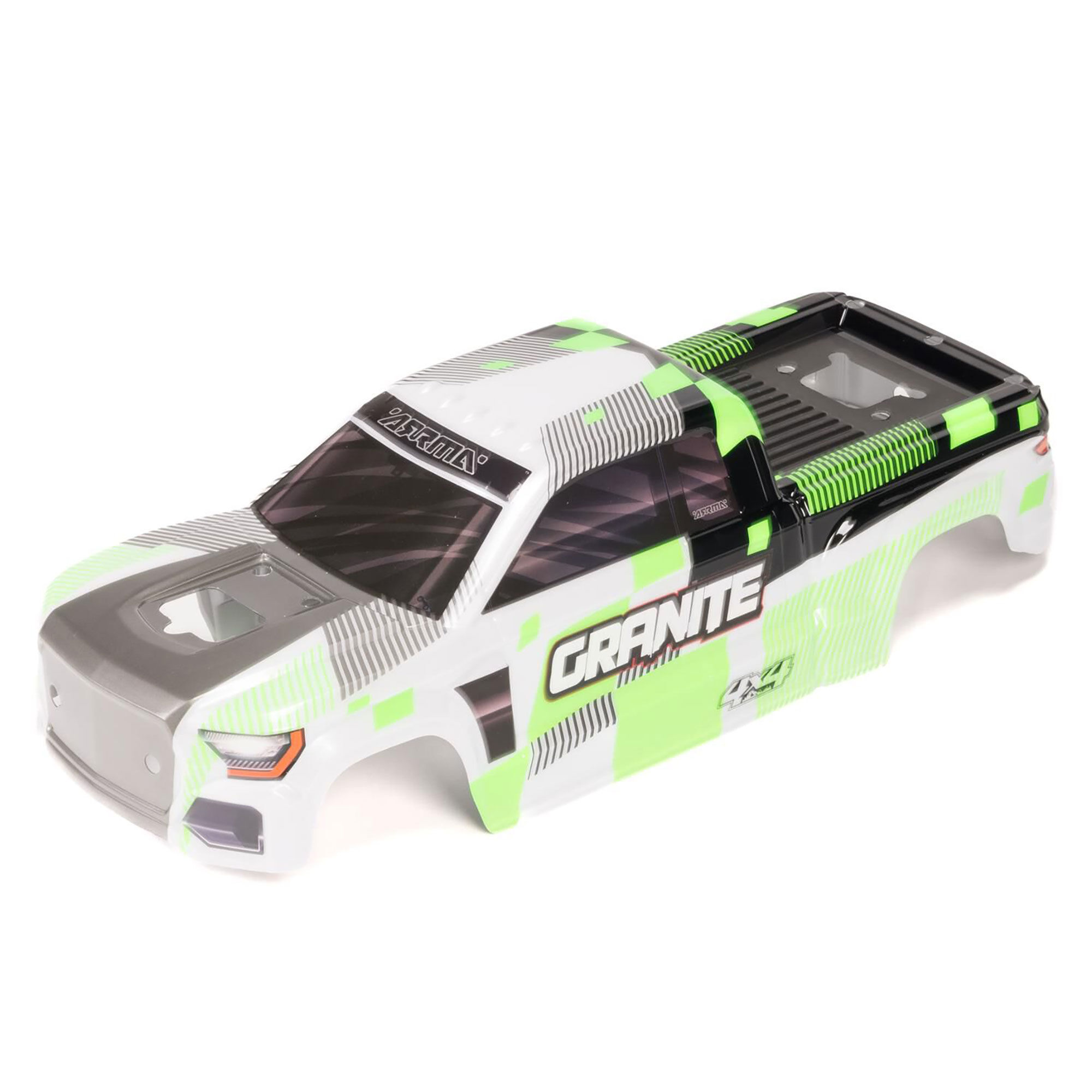 Arrma ARA-2245 1/10 Clipless Painted Decaled Body Green: GRANITE 4X4