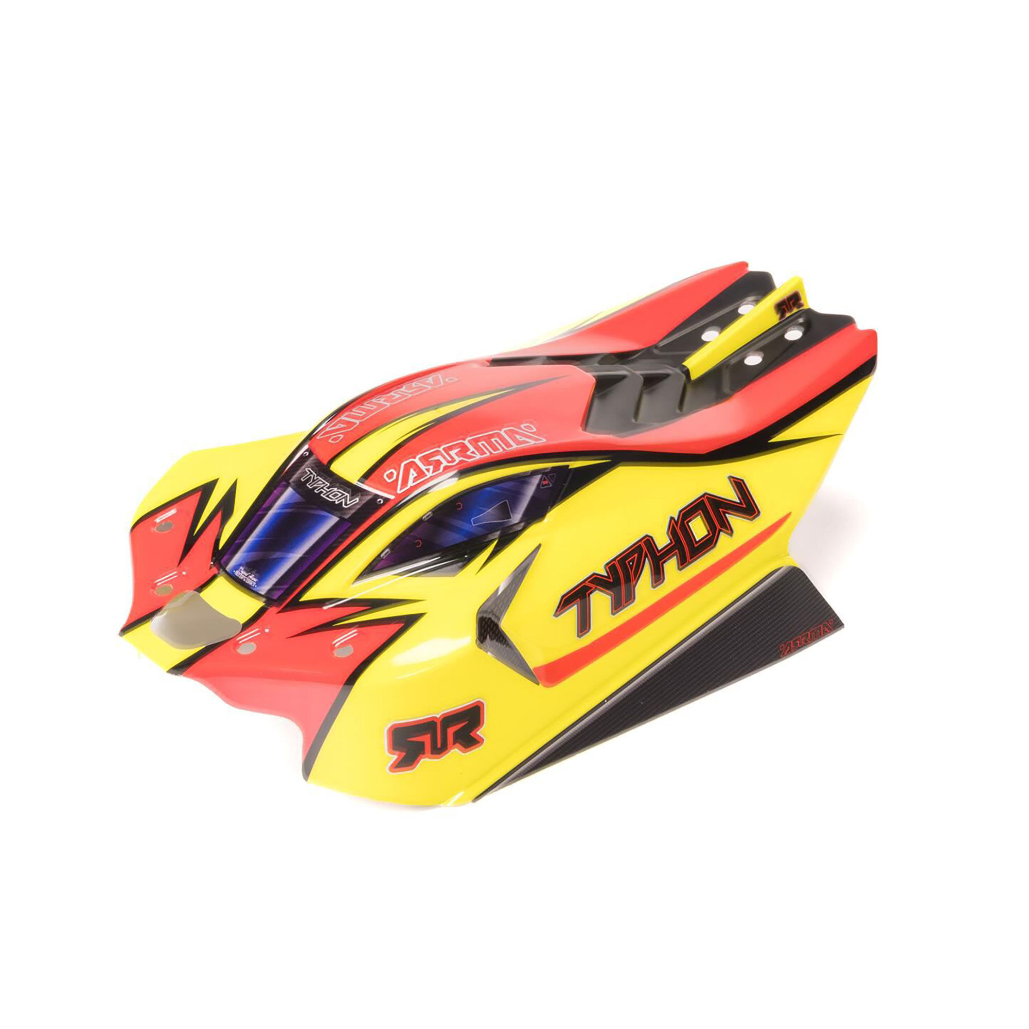 Arrma ARA-2250 1/8 Clipless Painted Decaled Body Yellow/Red: TYPHON 4X4