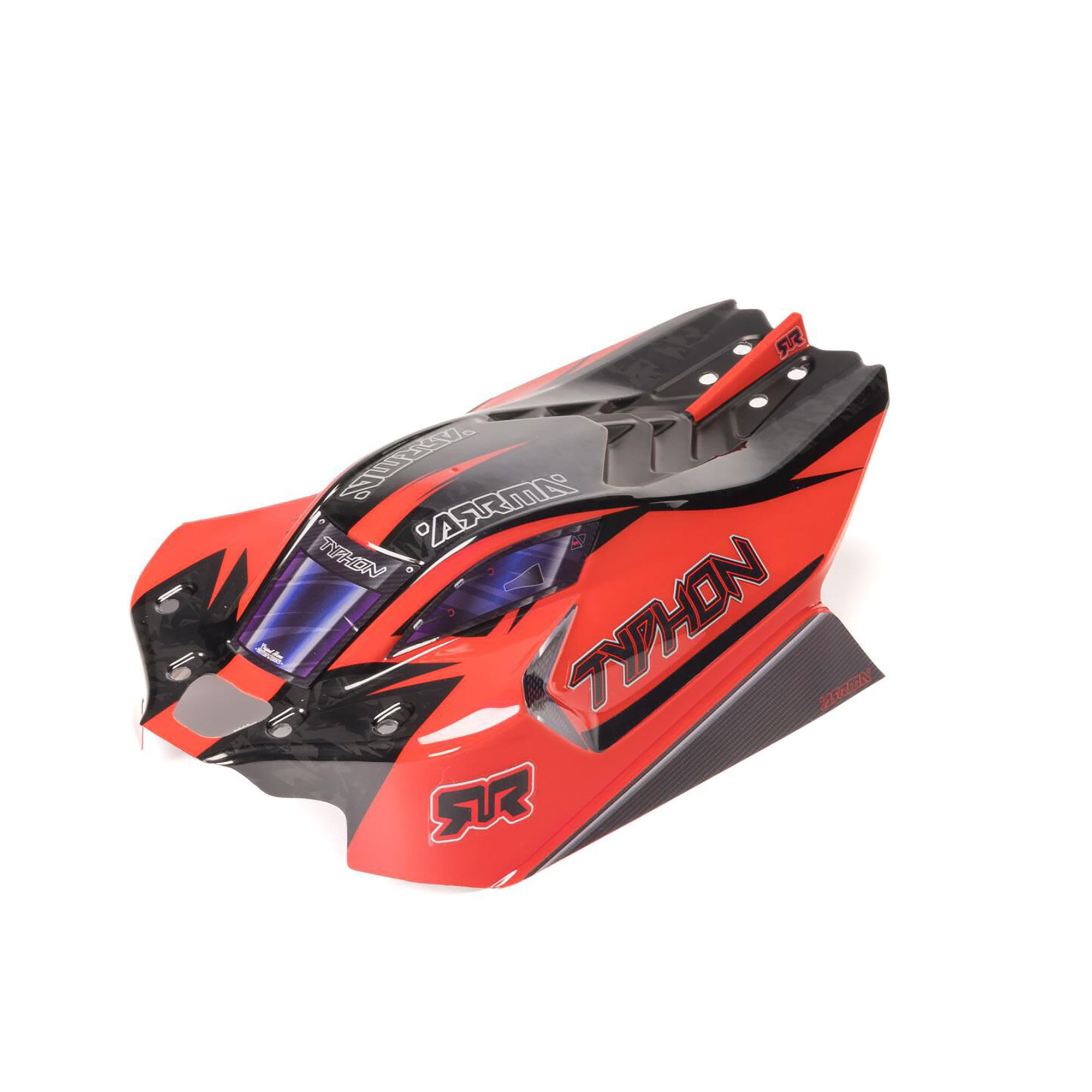 Arrma ARA-2309 1/8 Clipless Painted Decaled Body Black: TYPHON 4X4