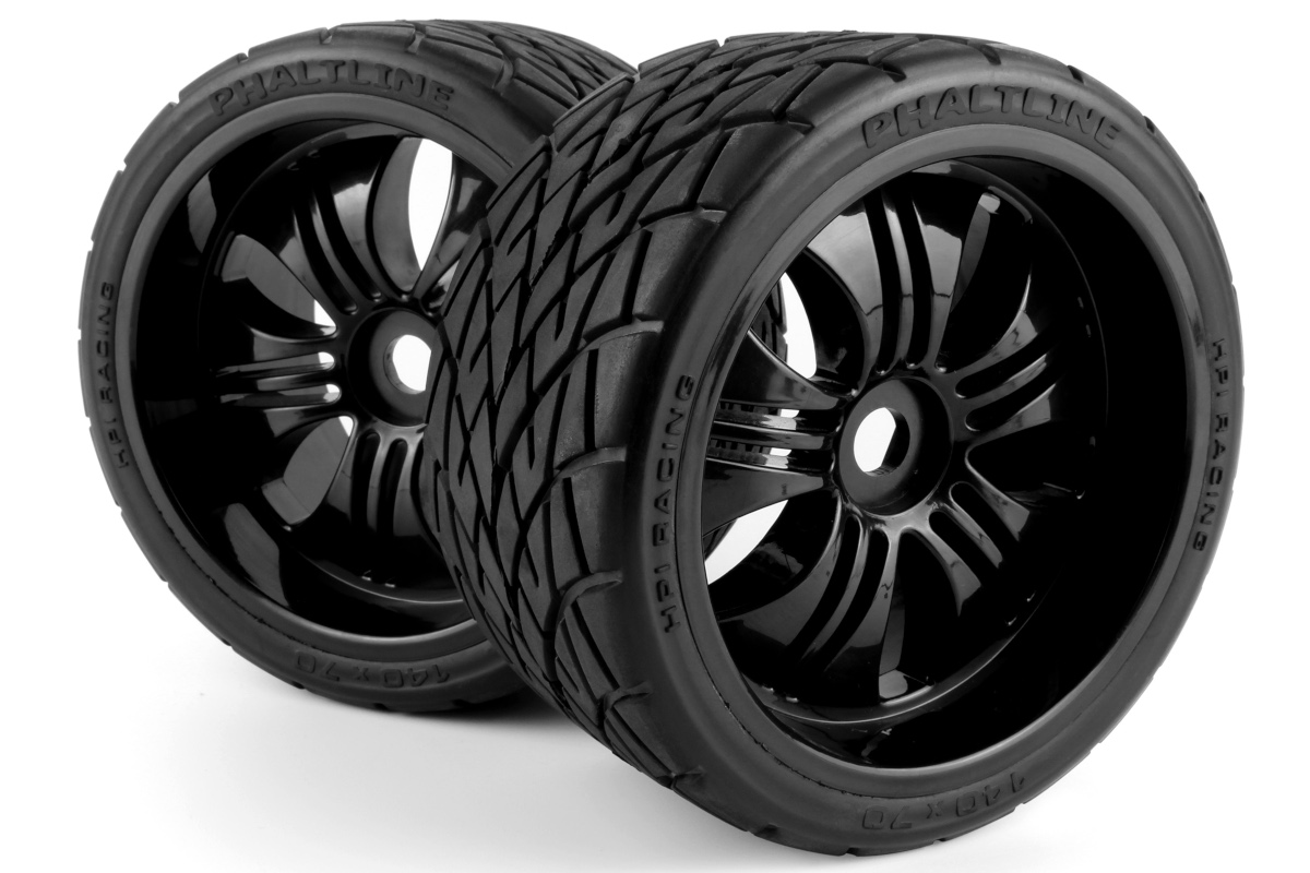HPI HP160509 Mounted Phaltline Tire on 3251 Tremor Black Wheel