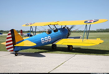 Seagull PT-17 Stearman Blå/gul 20cc Gas ARF