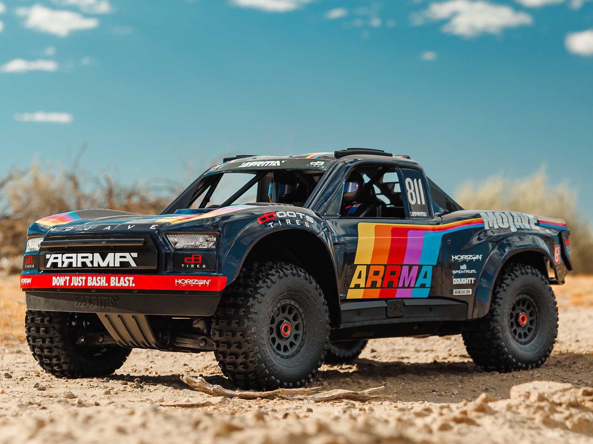 ARRMA 1/7 MOJAVE 6S 4X4 RTR Brushless Desert Truck, Blå - 6