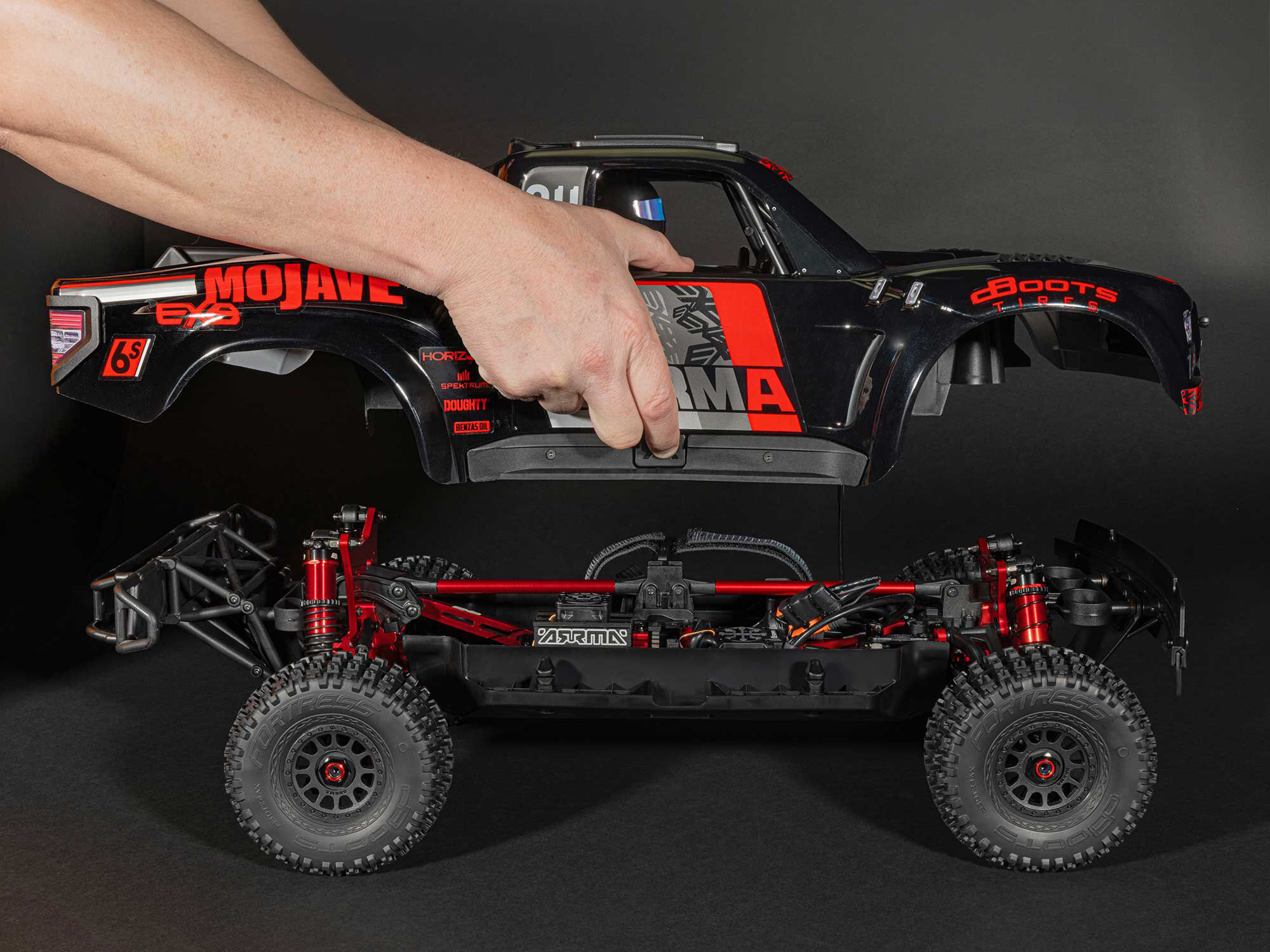 ARRMA 1/7 MOJAVE 6S EXB 4X4 RTR Brushless Desert Truck, Svart - 21