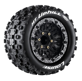 LOUISE RC WORLD L-T3309SX Däck & Fälg MT-UPHILL 1/10 MAXX Soft MFT (Lös 12, 14 & 17mm Hex) (2)