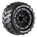 LOUISE RC WORLD L-T3310SX Tires & Rims MT-CYCLONE 1/10 MAXX Soft MFT (Loose 12, 14, and 17 mm Hex) (2)