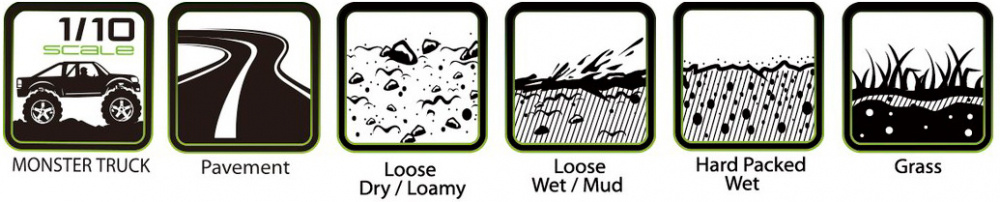 LOUISE RC WORLD L-T3310SX Däck & Fälg MT-CYCLONE 1/10 MAXX Soft MFT (Lös 12, 14 & 17mm Hex) (2) - 3