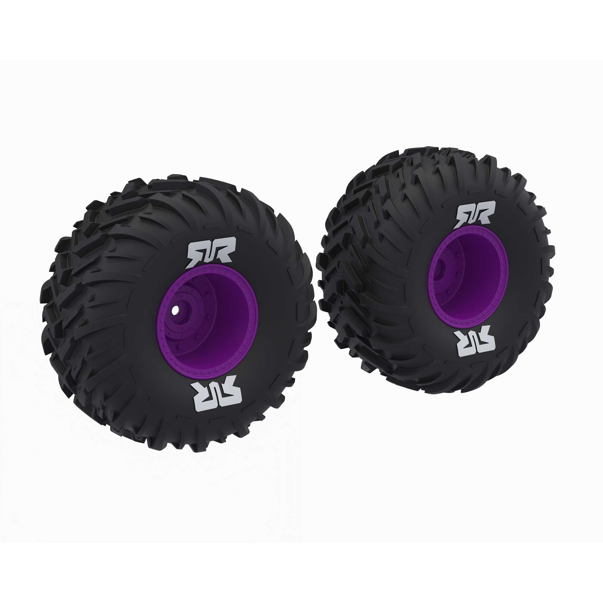 Arrma ARA-2576 dBoots Cut Chevron MT Tire Set Glued Purple