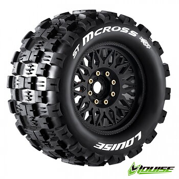 LOUISE RC WORLD L-T3327X Däck & Fälg ST-MCROSS 3,8" Sport MFT (Lös 17mm Hex 0" & 1/2" Offset) (2)