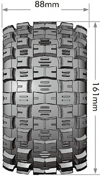 LOUISE RC WORLD L-T3327X Däck & Fälg ST-MCROSS 3,8" Sport MFT (Lös 17mm Hex 0" & 1/2" Offset) (2)