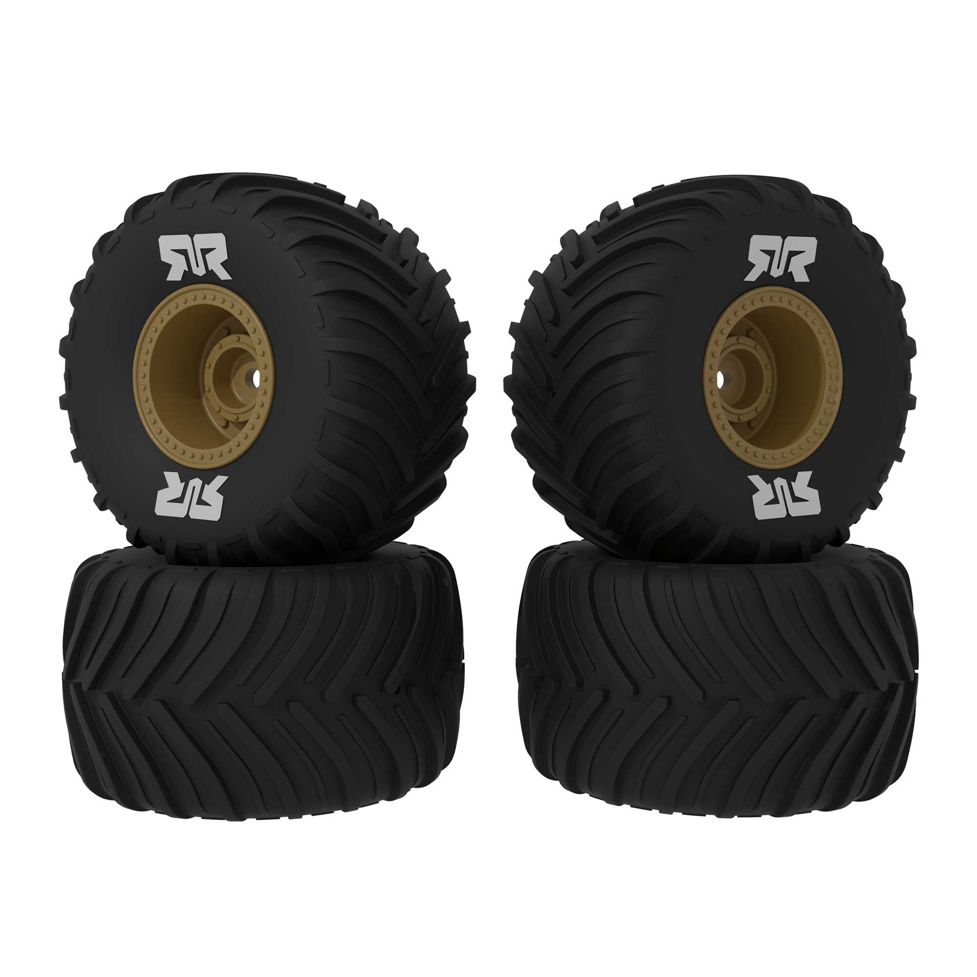 Arrma ARA-2586 dBoots Chevron MT Tire Set Glued Bronze (2 Pairs): GROM