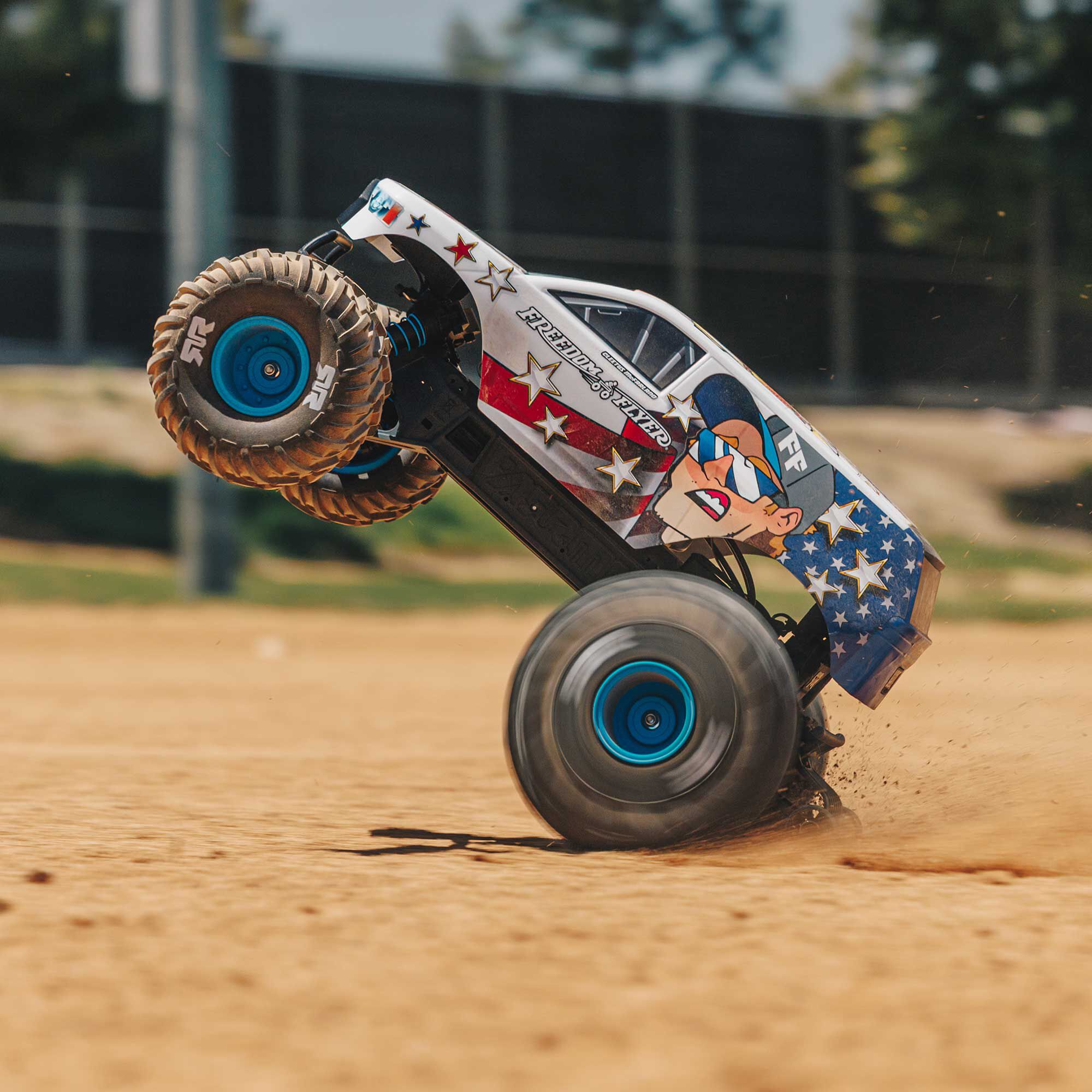 Arrma ARA3530SFFT1 1/10 FREEDOM FLYER 223S 2WD RTR Brushless Monster Truck (Battery & Charger Included), White - 32