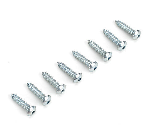 Button Head Sheet Metal Screws, 2x3/8´, Pack of 8