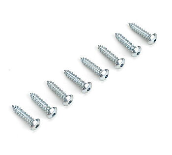 Button Head Sheet Metal Screws, 2x3/8´, Pack of 8