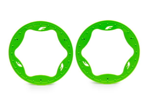 Traxxas 10948-GRN Beadlock Rings Green Pro Scale Sand Car Race 4.3" Rear (2)