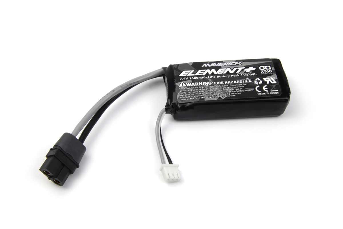 Maverick RC MV151110 Element 7.4V 1600mAh LiPo Battery Pack (XT-60)