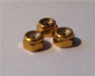 Aluminium 2mm Lock Nut - Gold