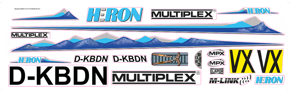 Multiplex Dekorbogen Heron