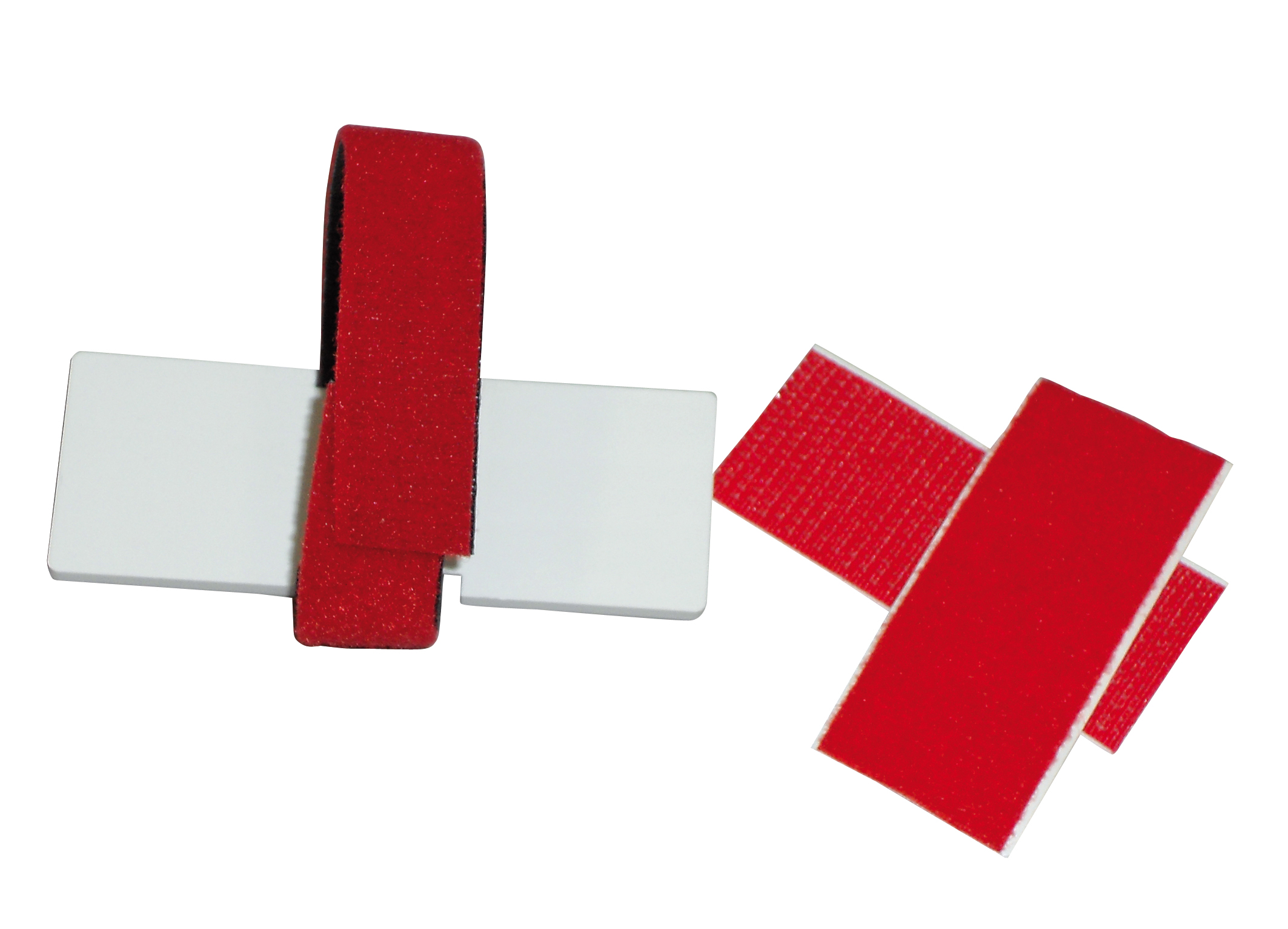 Multiplex battery holder med hook-and-loop strap