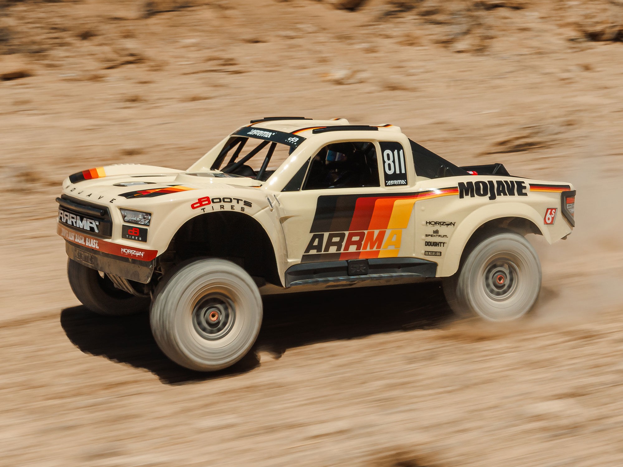 ARRMA 1/7 MOJAVE 6S 4X4 RTR Brushless Desert Truck, Beige - 30