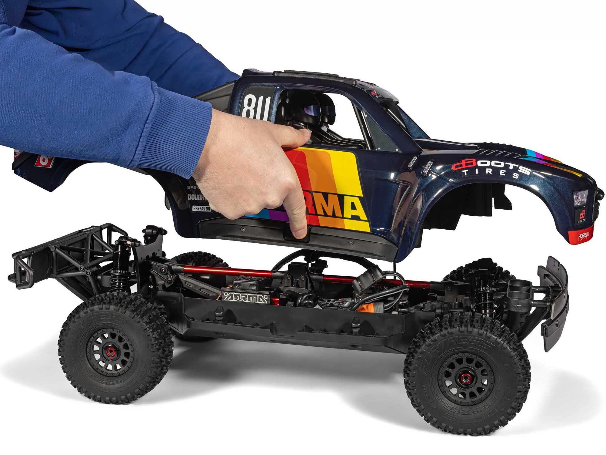 ARRMA 1/7 MOJAVE 6S 4X4 RTR Brushless Desert Truck, Beige - 12