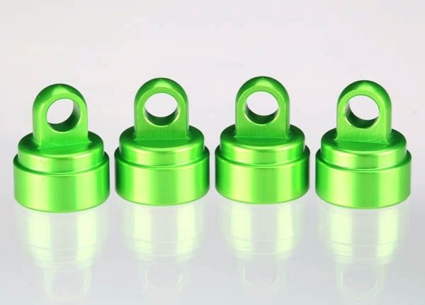 Shock Caps Green Aluminium (4) Ultra-Shocks