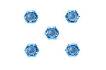 TAMIYA 54155 3mm thin alu look nut *5 blue
