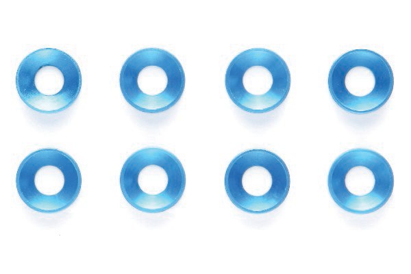 TAMIYA 54156 3mm Alu. Washer *8 Blue
