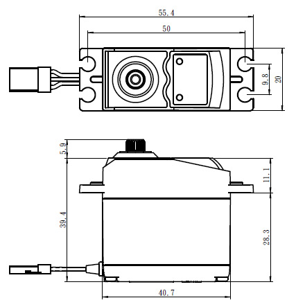 Savöx SC-0252MG Servo 10,5Kg 0,19s Metalldrev - 2