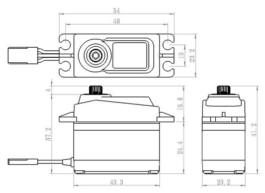 Savöx SC-1256TG Servo 20Kg 0,15s Coreless Black Edition - 3