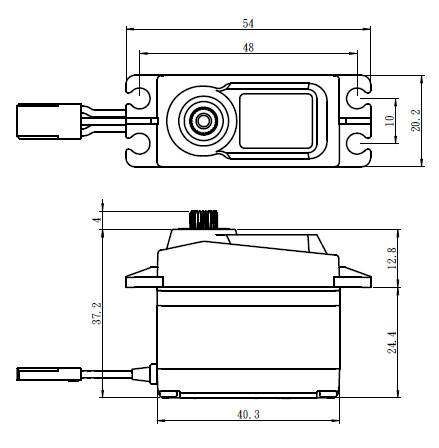 Savöx SC-1257TG Servo 10Kg 0,07s Coreless Black Edition - 2