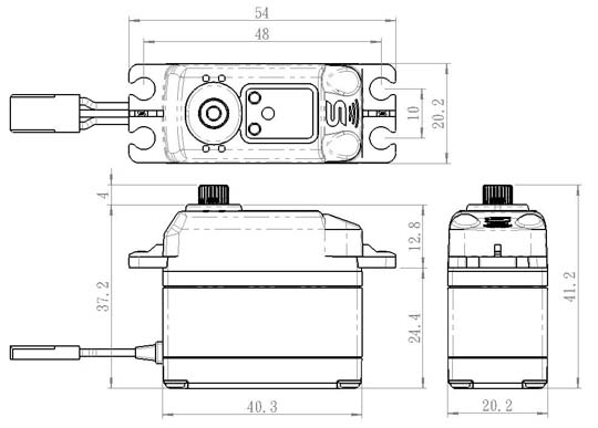 Savöx SC-1268SG Servo 26Kg 0,11s HV Coreless Black Edition - 3