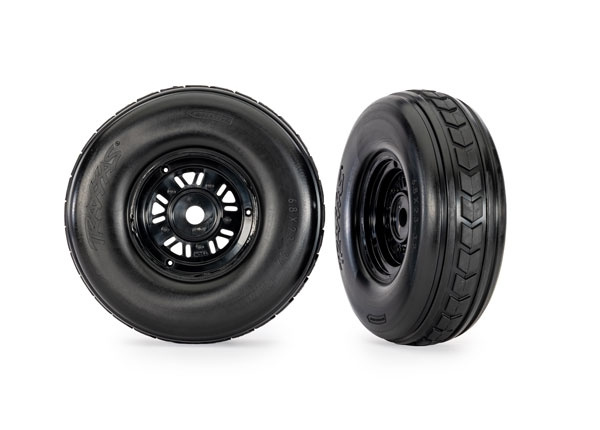 Traxxas 10972 Tires & Wheels Pro Scale Sand Car Race Black Front (2)