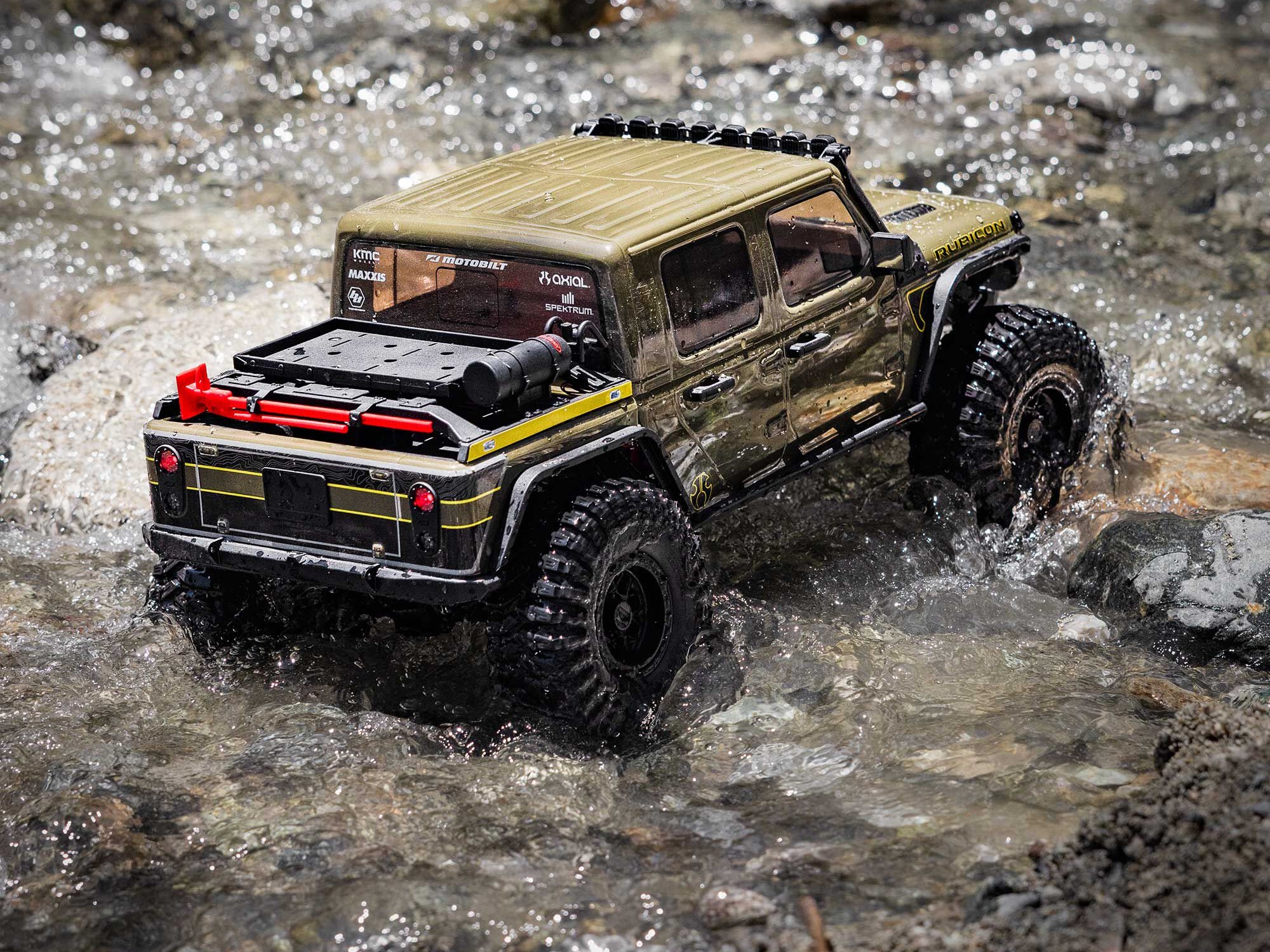 Axial AXI-2443T1 1/10 SCX10 III Motobilt Waypoint Jeep JT Gladiator 4X4 RTR Brushed Rock Crawler, Grön - 10