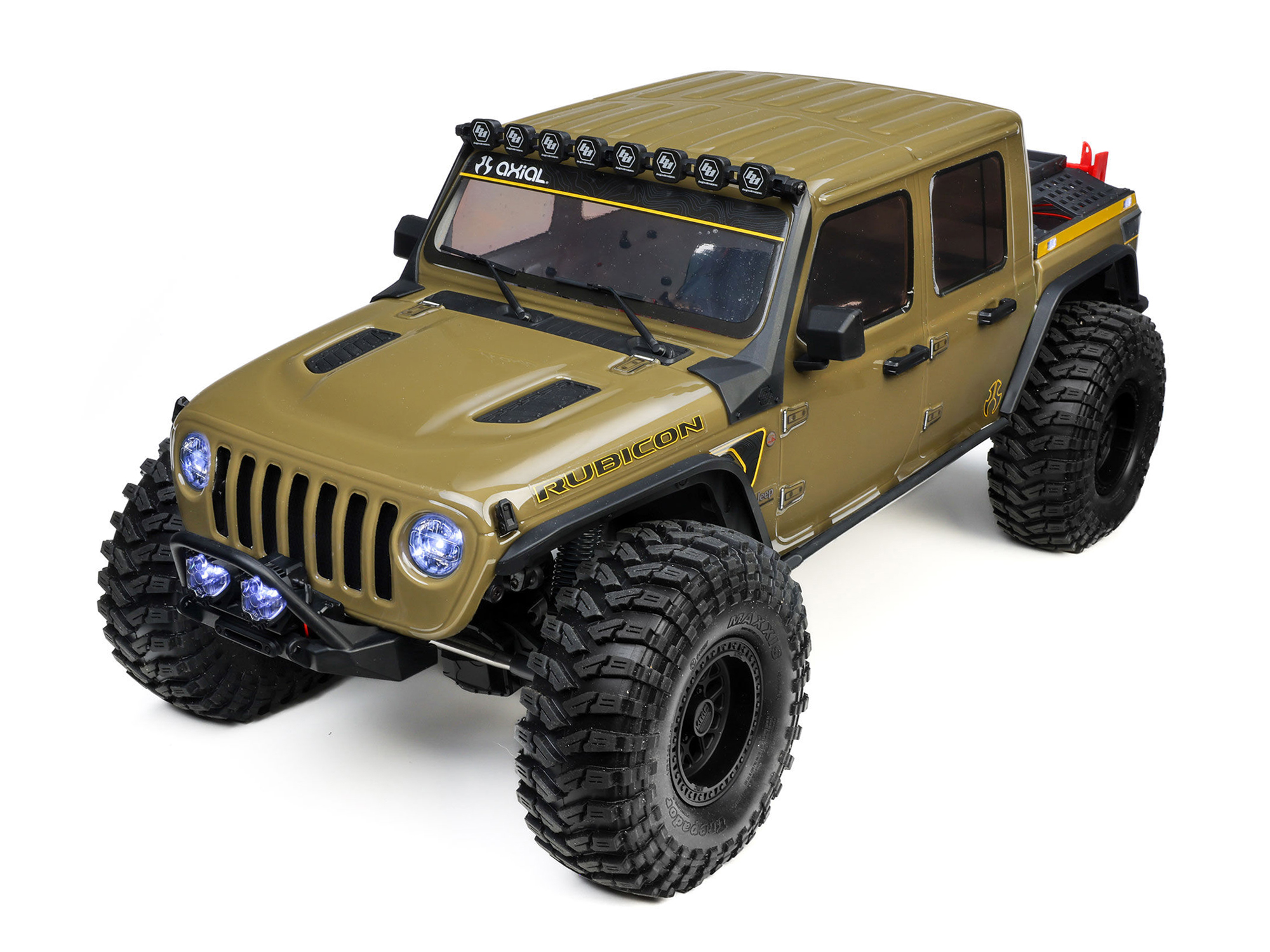 Axial AXI-2443T1 1/10 SCX10 III Motobilt Waypoint Jeep JT Gladiator 4X4 RTR Brushed Rock Crawler, Grön