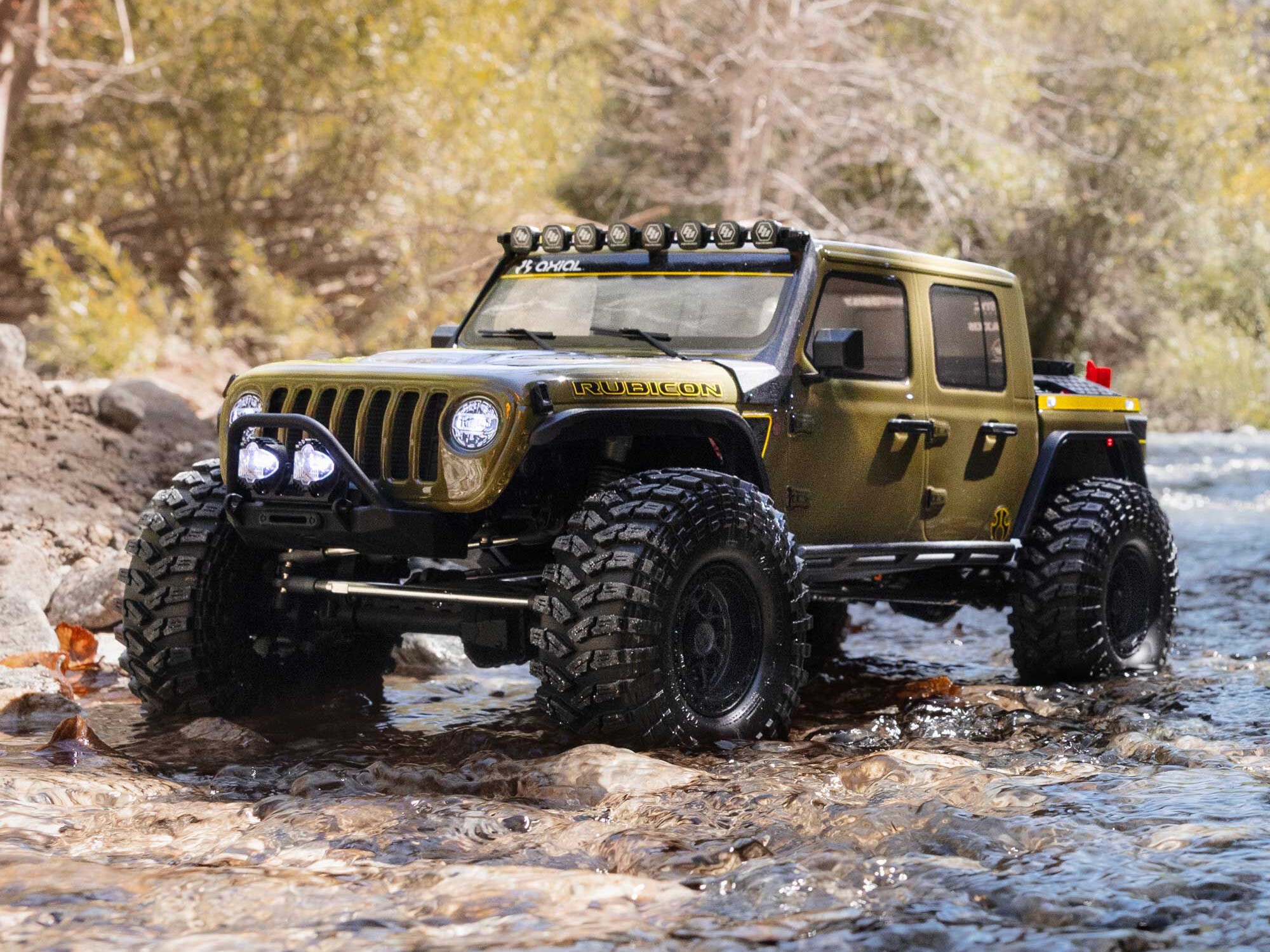 Axial AXI-2443T1 1/10 SCX10 III Motobilt Waypoint Jeep JT Gladiator 4X4 RTR Brushed Rock Crawler, Grön - 5