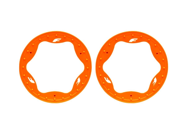 Traxxas 10976-ORNG Beadlock Ringar Orange Pro Scale Sand Car Race 3.5" Fram Standard (2)