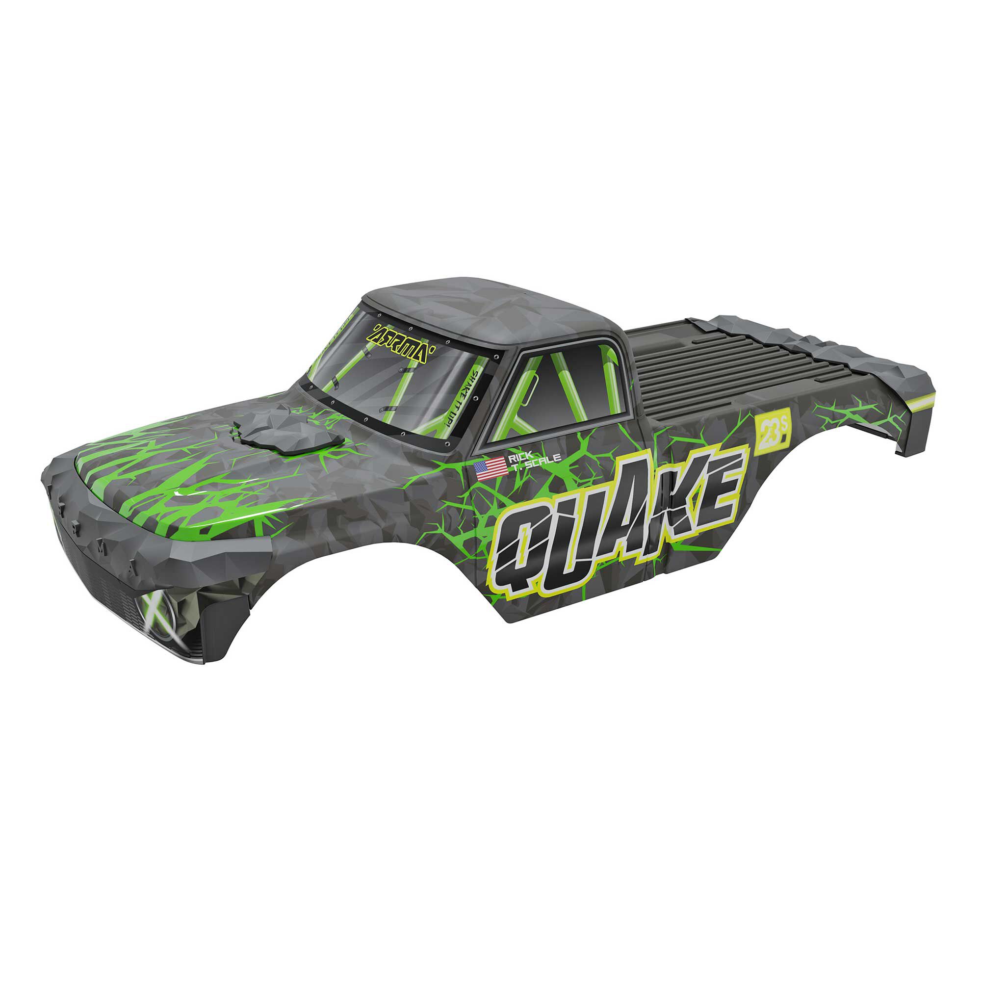 Arrma ARA-2880 QUAKE Painted Decaled Trimmed Body Set Green