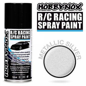 Hobbynox 1200 Metalic Silver R/C Racing Spray Färg 150 ml